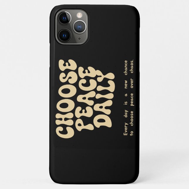 Capa Para iPhone 11 Pro Max Peace Daily Case - Calm Tech Vibe (Verso)
