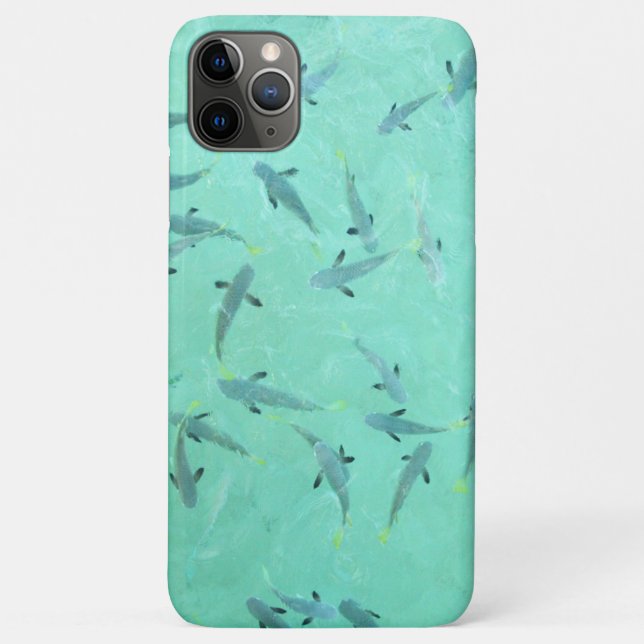Capa Para iPhone 11 Pro Max Peixes do Fiji nadando em água azul clara (Verso)