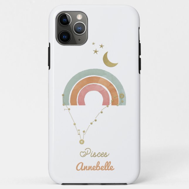 Capa Para iPhone 11 Pro Max Peixes - Sinal Zodiac (Verso)