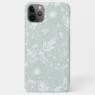 Capa Para iPhone 11 Pro Max Peony E Anêmona Ilustram Floral