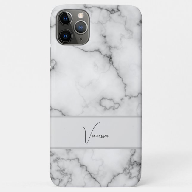 Capa Para iPhone 11 Pro Max Personalização do padrão Marble (Verso)