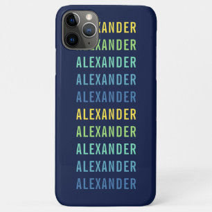 Capa Para iPhone 11 Pro Max Personalizado Adicionar Seu Nome Gradiente De Cor
