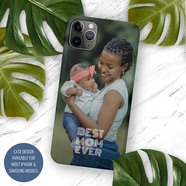 Capa Para iPhone 11 Pro Max Personalized Best Mom Ever Photo (Criador carregado)