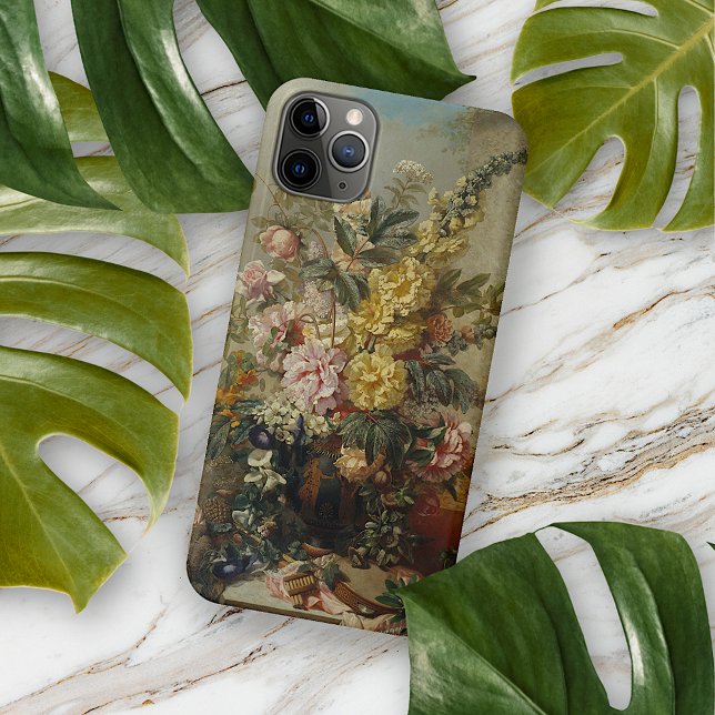 Capa Para iPhone 11 Pro Max Pintura Artística de Natureza-Morta Floral Antiga  (Criador carregado)