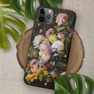 Capa Para iPhone 11 Pro Max Pintura Clássica Floral Estática com Vida Útil e B