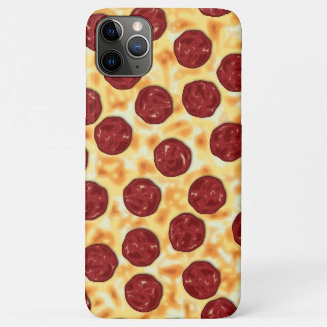Capa Para iPhone 11 Pro Max Pizza Pepperoni (Verso)