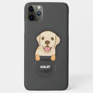 Capa Para iPhone 11 Pro Max Pocket Labrador Retriever Cute Dog Pet Proprietári