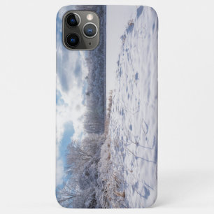 Capa Para iPhone 11 Pro Max Pond coberto de neve e Woodlands nas Colinas de Sa