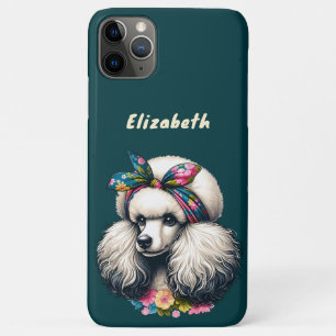 Capa Para iPhone 11 Pro Max Poodle Love Colorful Bandana Theme Amante de os an