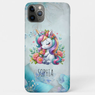 Capa Para iPhone 11 Pro Max Presente de Aniversário Feminino de Unicórnio Colo