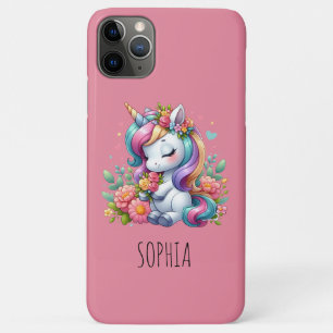 Capa Para iPhone 11 Pro Max Presente de Aniversário Feminino de Unicórnio Colo