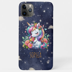 Capa Para iPhone 11 Pro Max Presente de Aniversário Feminino de Unicórnio Colo