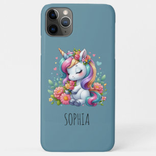 Capa Para iPhone 11 Pro Max Presente de Aniversário Feminino de Unicórnio Colo
