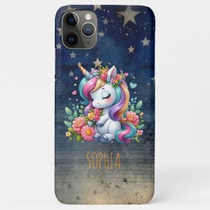 Capa Para iPhone 11 Pro Max Presente de Aniversário Feminino de Unicórnio Colo
