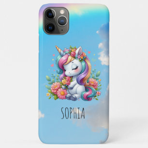 Capa Para iPhone 11 Pro Max Presente de Aniversário Feminino de Unicórnio Colo