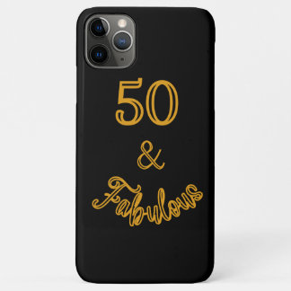 Capa Para iPhone 11 Pro Max Preto e Dourado 50 e fabuloso
