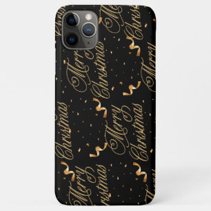 Capa Para iPhone 11 Pro Max Preto e Dourado Caso