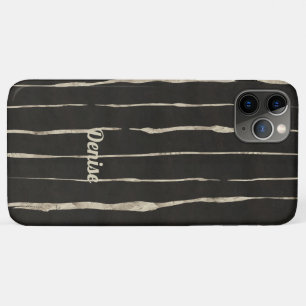 Capa Para iPhone 11 Pro Max Preto e Preto Dourado