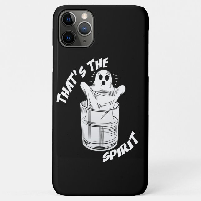 Capa Para iPhone 11 Pro Max Que Espírito - Espírito Dia de as Bruxas engraçado (Verso)