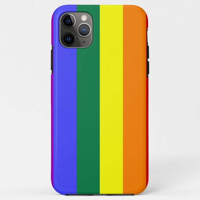 Capa Para iPhone 11 Pro Max Rainbow Stripes iPhone / iPad case (Verso)