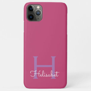 Capa Para iPhone 11 Pro Max rapariga, texto personalizável, monograma, nome ou