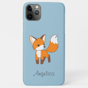 Capa Para iPhone 11 Pro Max Raposa Gelada em Pêssego