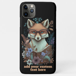Capa Para iPhone 11 Pro Max Raposa Leia Livro Wildflower Cottagecore Floral Pe