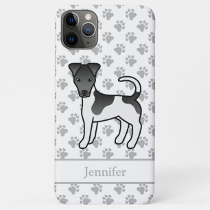Capa Para iPhone 11 Pro Max Raposa Negra E Branca Suave Cachorro E Nome