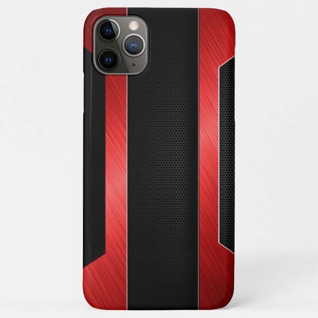 Capa Para iPhone 11 Pro Max Red Metal elegante (Verso)