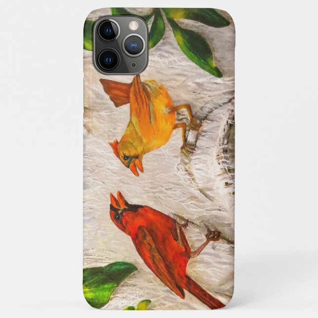 Capa Para iPhone 11 Pro Max Redbird Cantando de amor (Verso)
