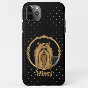 Capa Para iPhone 11 Pro Max Rico Frame Yorkshire Terrier Yorkie Portrait Cute