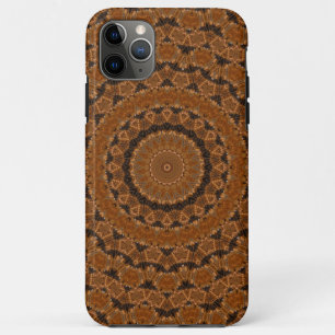 Capa Para iPhone 11 Pro Max Roda Mandala Marrom...