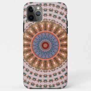 Capa Para iPhone 11 Pro Max Roda Mandala Marrom Claro