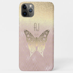 Capa Para iPhone 11 Pro Max Rosa Dourado Moderno