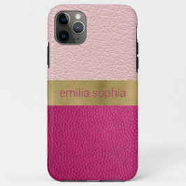 Capa Para iPhone 11 Pro Max Rosa e Fúcsia Personalizados