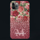Capa Para iPhone 11 Pro Max Rosa Rosa Rosa Rosa Rosa Rosa Rosa Rosa Rosa Rosa,<br><div class="desc">Chic, Elegante, Vintage, Rosa, Vermelho violeta pálido, nome personalizado floral rosa e capas de iphone monograma. Romântico, design feminino, apresenta floral vintage em fundo rosa vermelha rosa, violeta pálido e ouro escuro de rosa e cobertura brilhante de burgundy. Você pode personalizar com seu nome e monograma inicial. Se você não...</div>