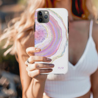 Roxo rosa e dístico Dourado com monograma