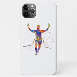 Capa Para iPhone 11 Pro Max Runner de linha de término de aquarela