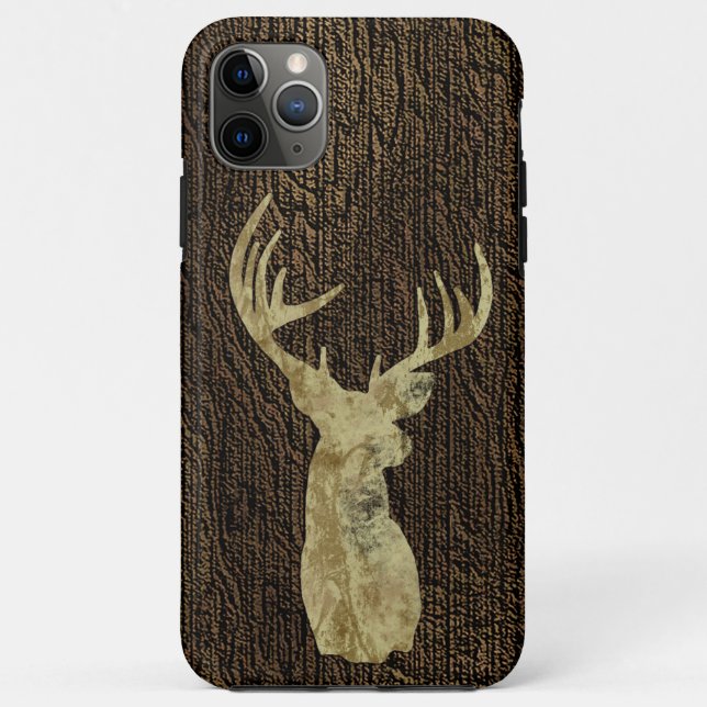 Capa Para iPhone 11 Pro Max Rustic Deer Buck (Verso)