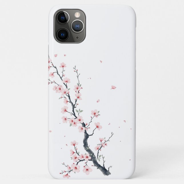 Capa Para iPhone 11 Pro Max Sakura Cherry Blossom Branch iPhone / iPad case (Verso)