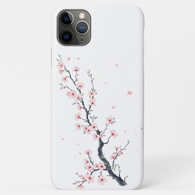 Capa Para iPhone 11 Pro Max Sakura Cherry Blossom Branch iPhone / iPad case (Verso)
