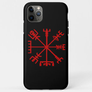 Capa Para iPhone 11 Pro Max Sangue Red Vegvísir (Viking Compass)