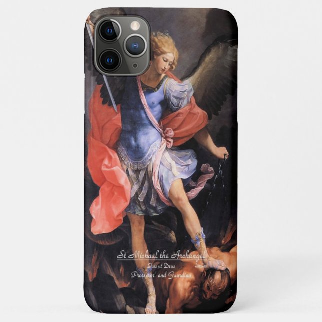 Capa Para iPhone 11 Pro Max Santo Michael, o Arcanjo (Verso)