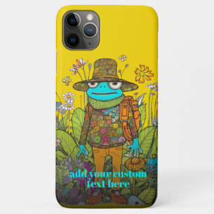 Capa Para iPhone 11 Pro Max Sapo de Flor Selvagem de Flor Curto Personalizado