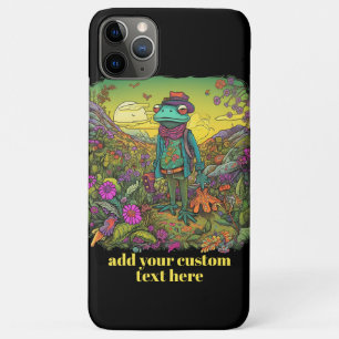 Capa Para iPhone 11 Pro Max Sapo de Flor Selvagem de Flor Curto Personalizado