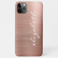 Script Personalizado Metálico Dourado Moderno Rosa