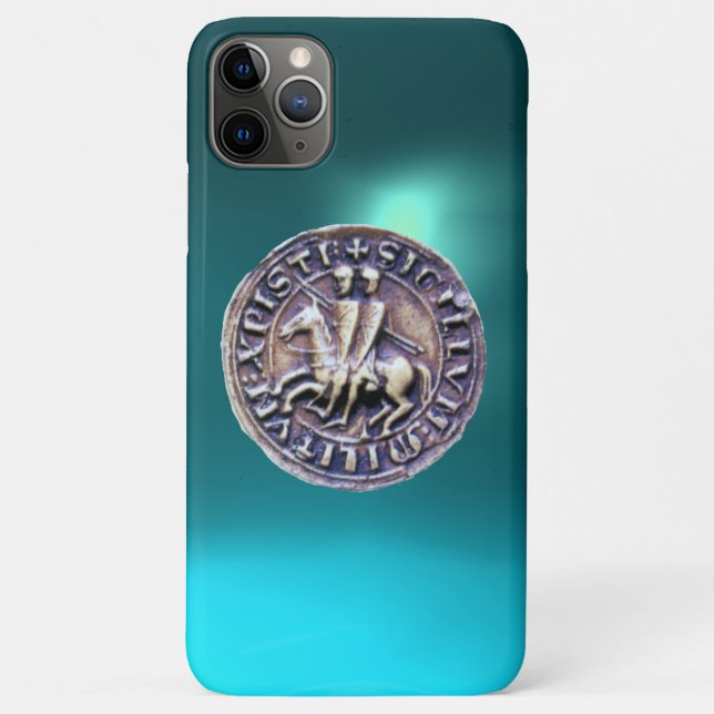 Capa Para iPhone 11 Pro Max SELO DO MODELO KNIGHTS, azul (Verso)