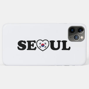 Capa Para iPhone 11 Pro Max Seoul Love Heart Taegeukgi Flag