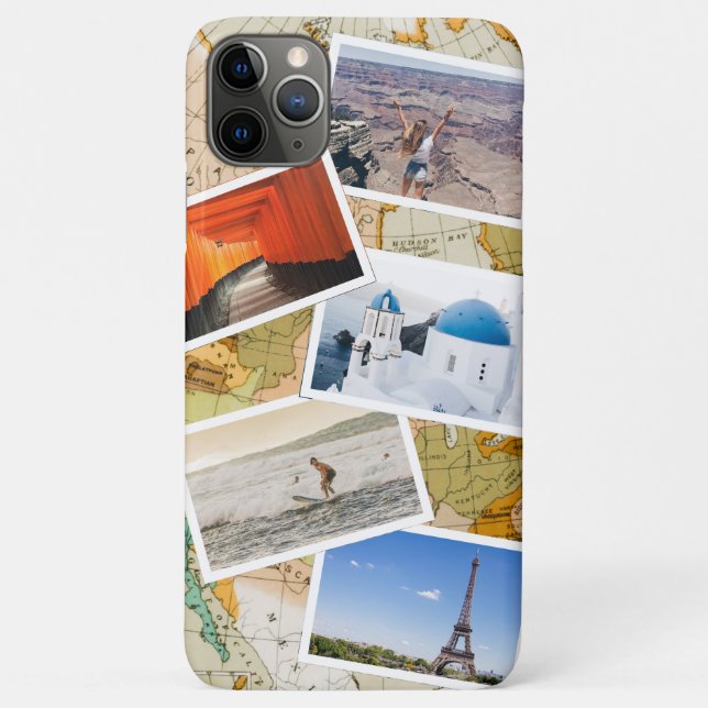 Capa Para iPhone 11 Pro Max Seu Cartão-postal de destino de Viagem personaliza (Verso)