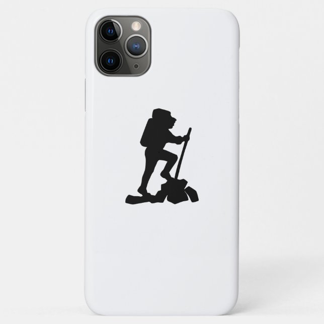 Capa Para iPhone 11 Pro Max silhueta preta de caminhonete simples (Verso)